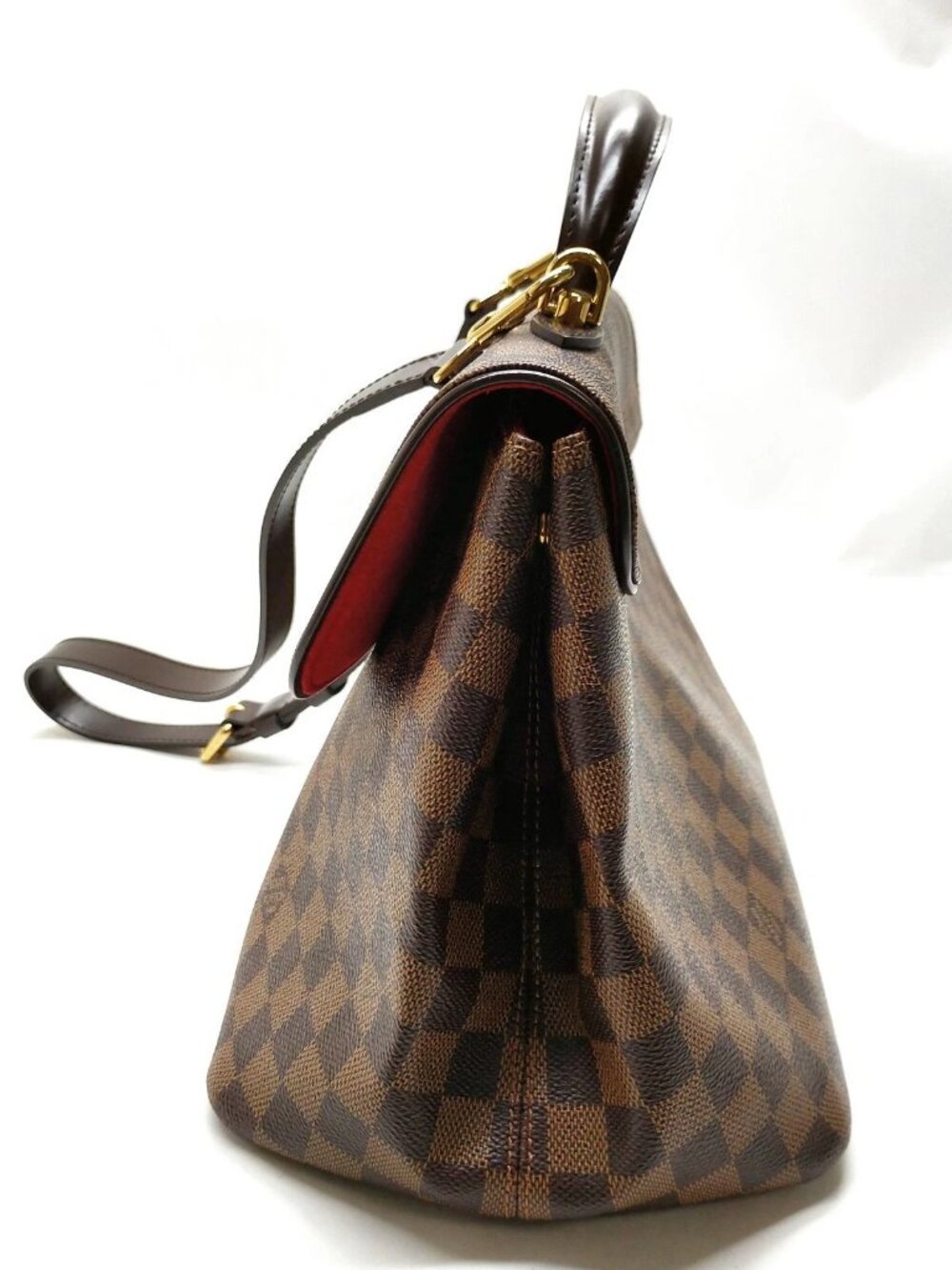 Authentic Louis Vuitton Bergamo MM Damier Ebene Canvas Satchel Crossbody - Picture 4 of 16